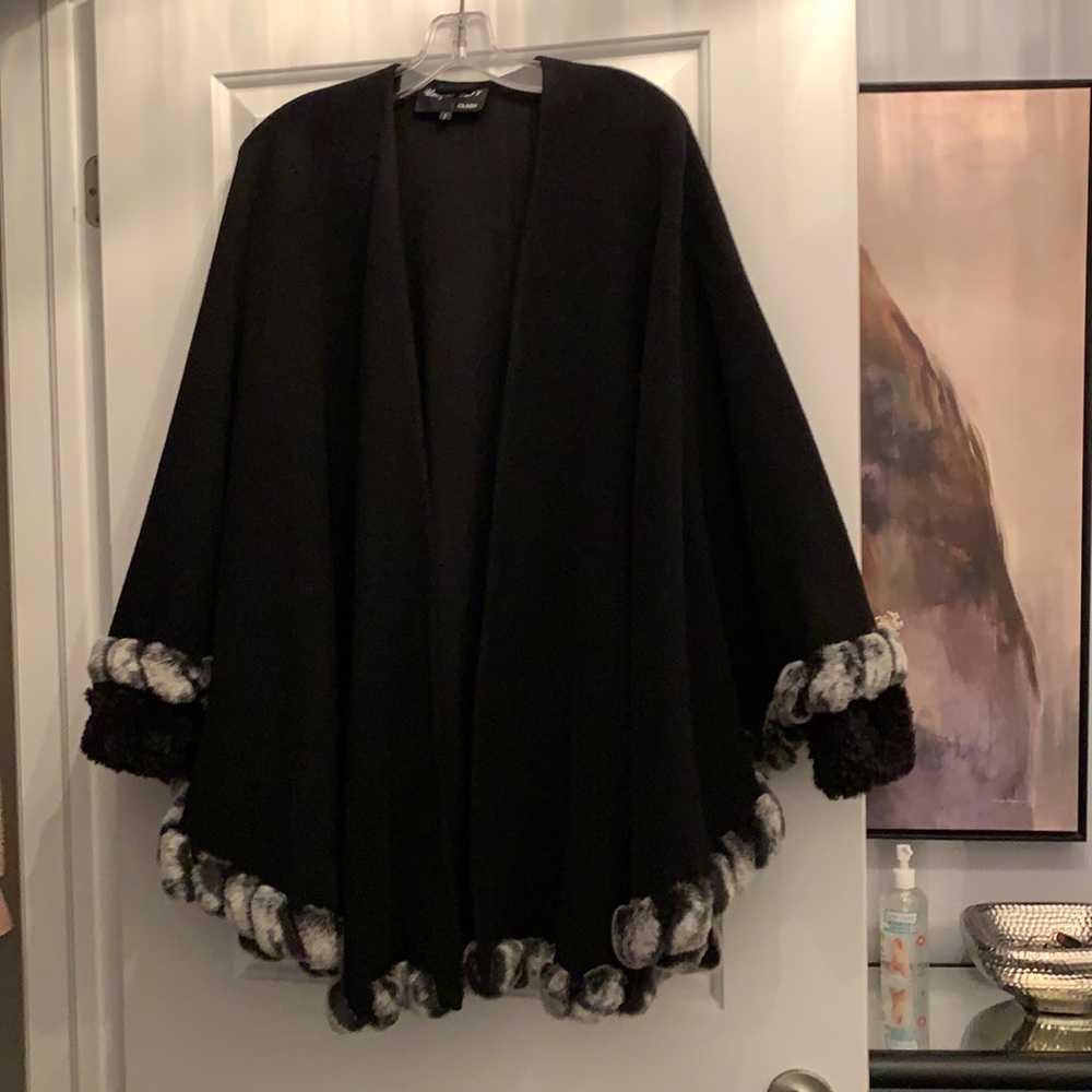 Black Cape with Black and Grey trim
